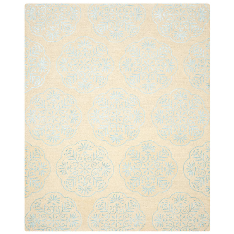 Bella Hand Tufted Wool Geometric Rug, Rectangle 4' x 6'