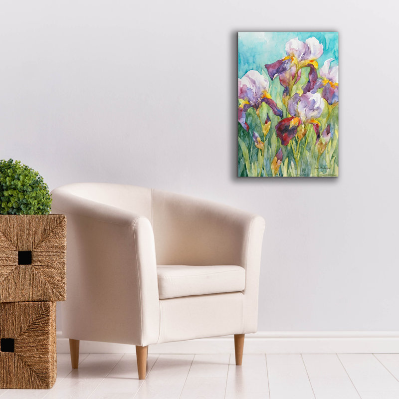 Art mural sur toile Winston Porter «Iris Blue Skies» par Annelein Beukenkamp, H 26 po x l 18 po x P 0,75 po