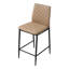 Upholstered Counter Stool with Metal Frame-362465505