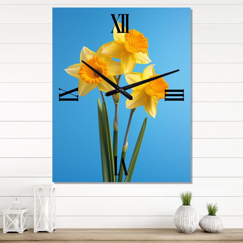 Horloges murales Virna - Daffodils, Très grand