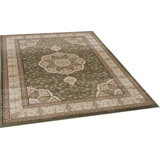 Natalyah Oriental Area Rug in Green/Brown