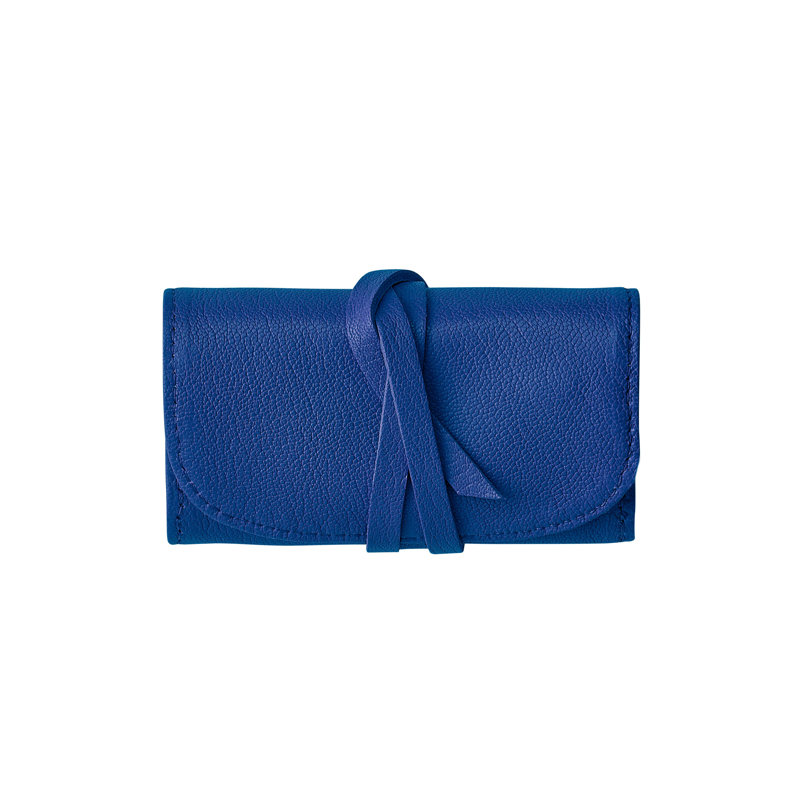 Leather Jewelry Roll, Royal