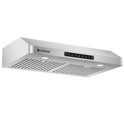 Hotte de cuisine Aaobosi 30 po sous l'armoire, détection de geste / contrôle tactile / mise à niveau du moteur 700 pi³ / min à faible bruit, hotte de cuisine à 3 vitesses avec ventilateur à DEL, hotte de cuisine en acier inoxydable