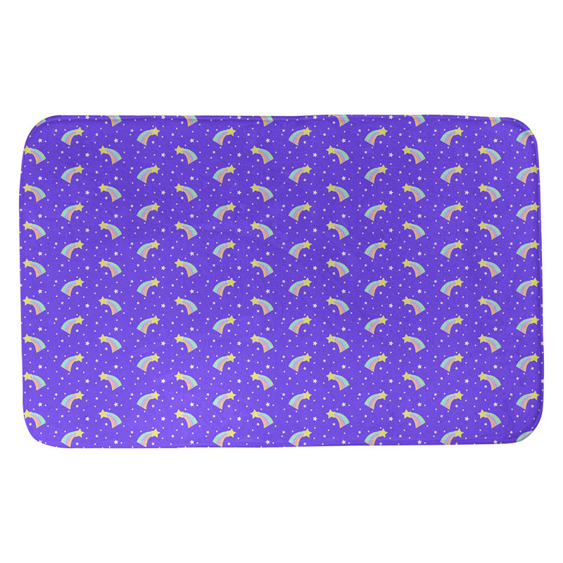 Avicia Memory Foam Non-Slip Bath Rug, 21" W x 34" L, Purple