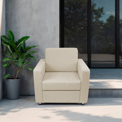 Chaise d'extérieur avec Sunbrella - sable Spectrum