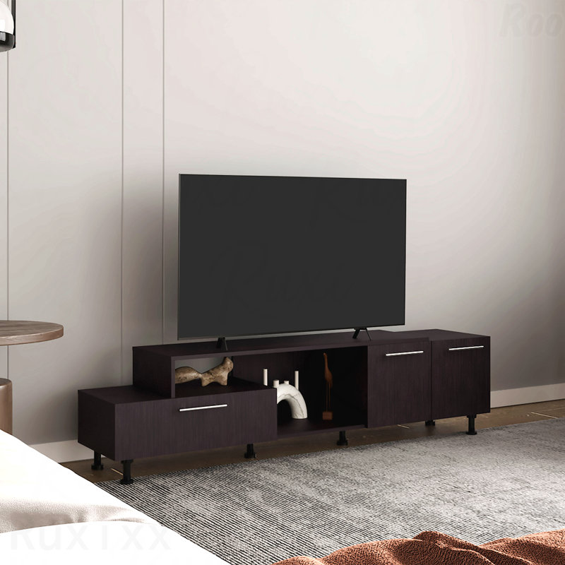 Meuble télé, 3 portes et 1 tablette, capacité télé 50 po
