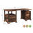  Chaliyah Solid Wood Writing Desk with File Drawer 68" in Brown-504042543