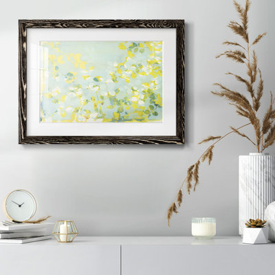 Lumière verte encadrée sur toile