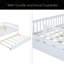 Lit de jour double en bois avec couchette et garde-corps-121037570
