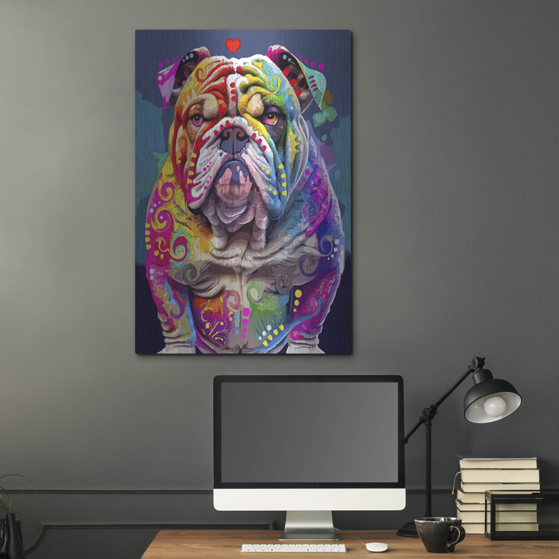 «The Unhumorable Bulldog» par Dean Russo, H 36 po x l 24 po
