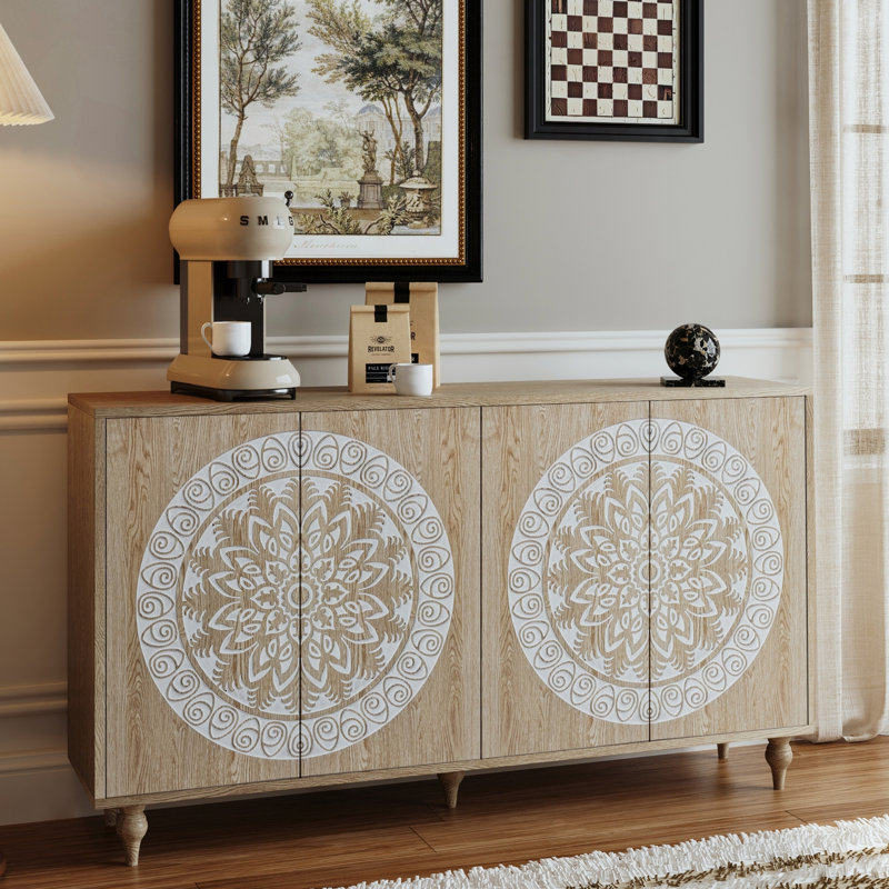 Buffet 60 po Boho, Light Oak