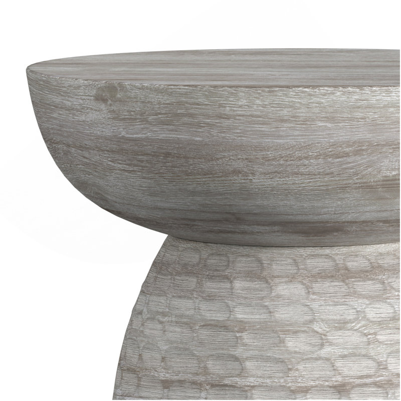 Table d'appoint Boyd 13 pouces délavée, Argent