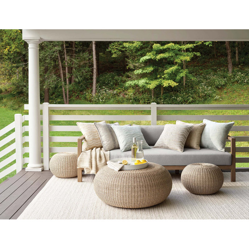 Veranda Ivory Handwoven Performance Rug, Rectangle 2' x 3'