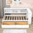 Chrystin Twin Size Daybed with Storage Drawers, Charging Station, and Shelves-1306631510