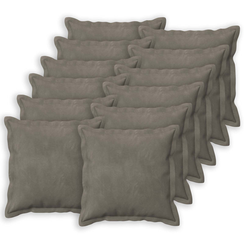 Black Cushion Cover, Light Grey