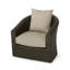 Fauteuil rotatif luxueux en osier