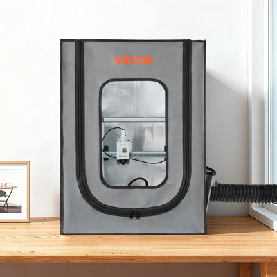 3D Printer Enclosure with Ventilation, Dustproof Waterproof Oxford Cloth Resin 3D Printer Tent, Compatible with Photon Mono/Mars 3, FDM/LCD Printer, Constant Temperature Protective Case with LED