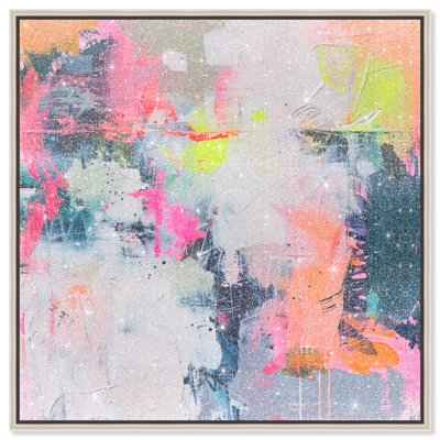 Pastel Luminance II Canvas Abstract Print by Oliver Gal, Black Frame, 12 x 12