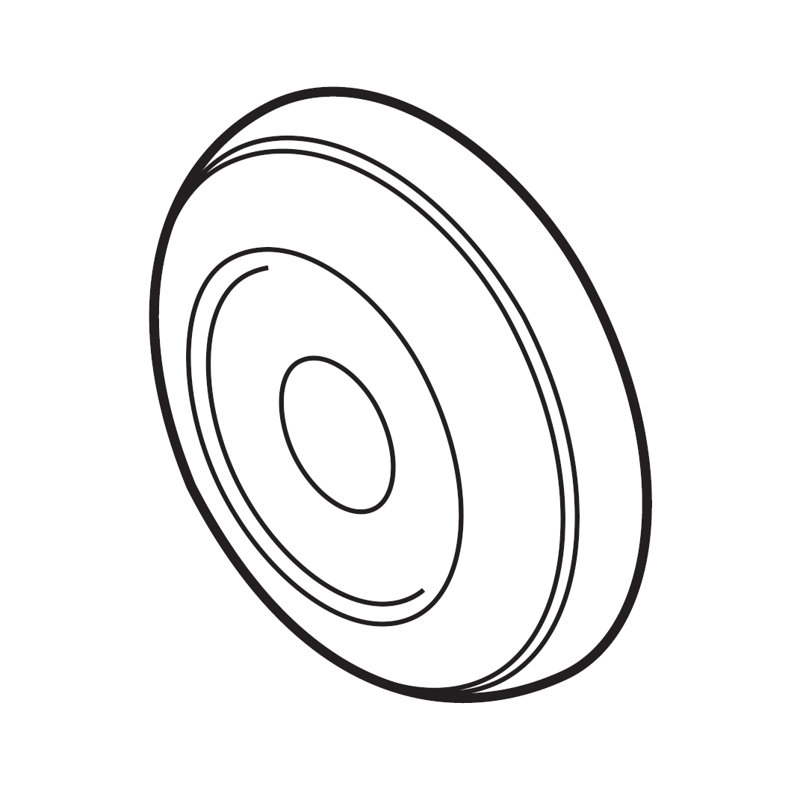 Botanical Flange for Shower Faucet, Chrome