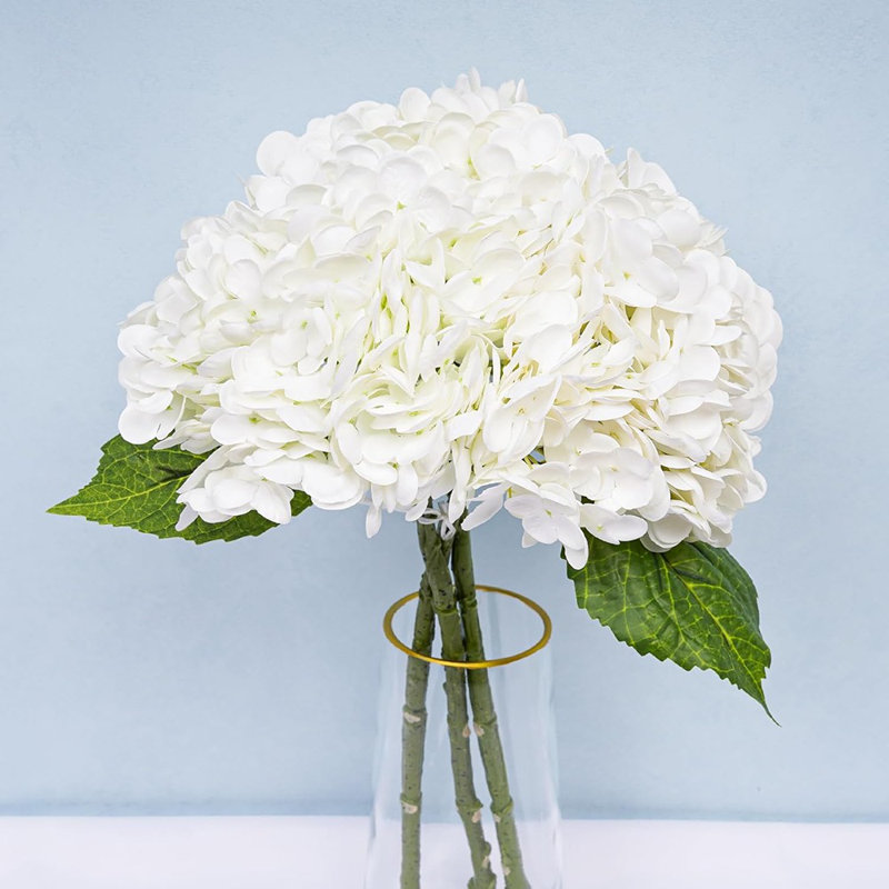 Fleurs d'hortensia artificielles, Blanc