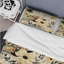 Black And Beige Flowers Chrysanthemums Pattern Floral Duvet Cover-22791968