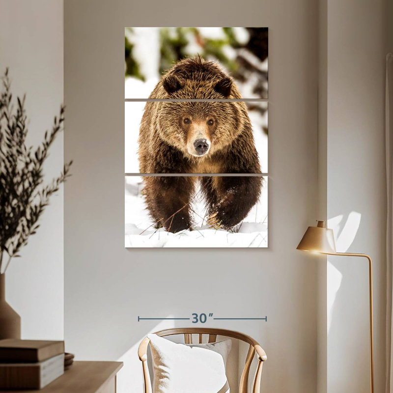Brampt Walking Grizzly Bear, 65'' H X 42'' W