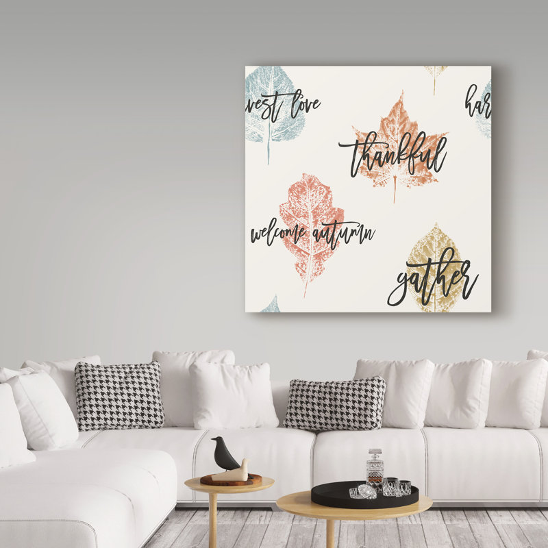 « harvest sentiments pattern iv », art textuel sur toile tendue, H 18 po x l 18 po x P 2 po