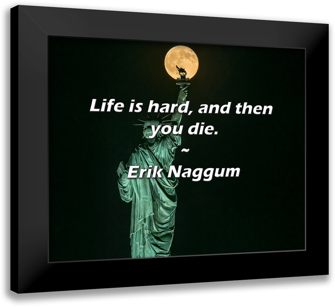 Latitude Run® Erik Naggum Quote Life is hard, and then