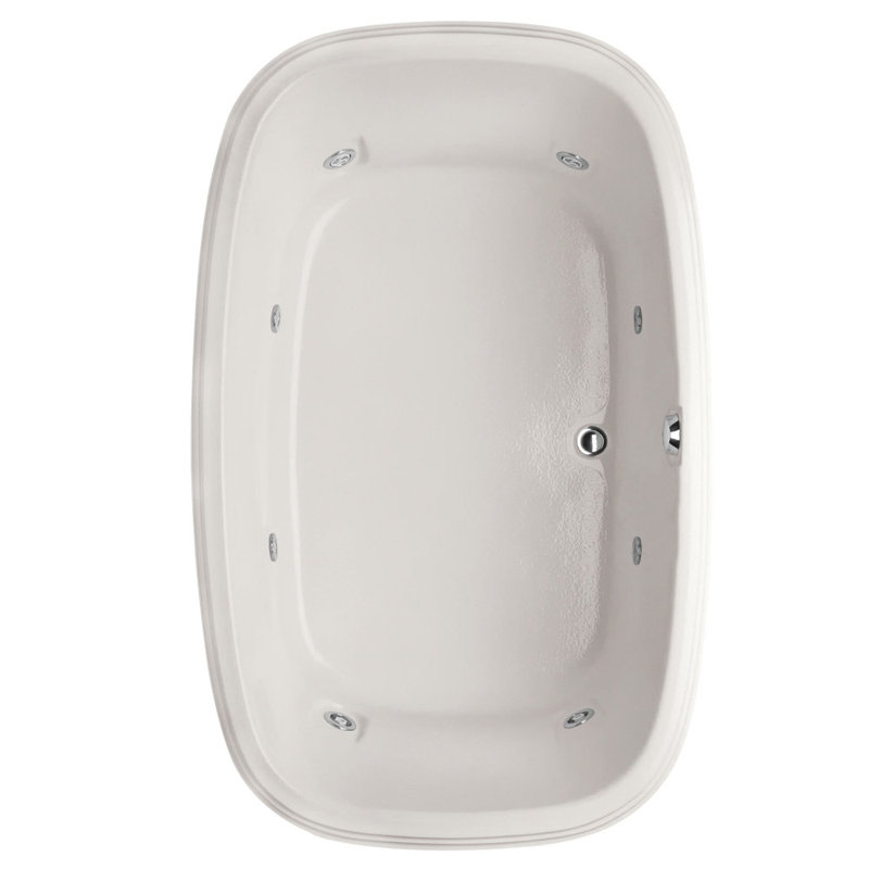 Sylvia 66'' x 38'' Acrylic Bathtub, White, White