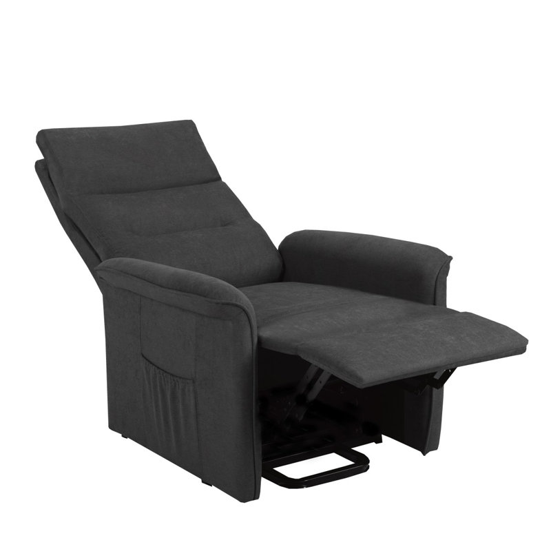 Fauteuil inclinable électrique Brassex avec revêtement en tissu gris foncé Brassex, Similicuir gris foncé
