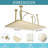 Brushed Gold 16x32inch Rain Shower Head Ceiling Mount Larger Square Rainfall Overhead Sprayer