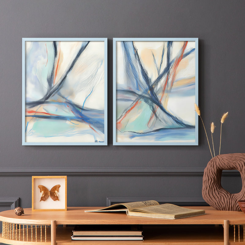 ABSTRACT Series DCCxxi - reproduction encadrée de qualité supérieure - prête à être accrochée - aucun clou requis - aucun clou requis