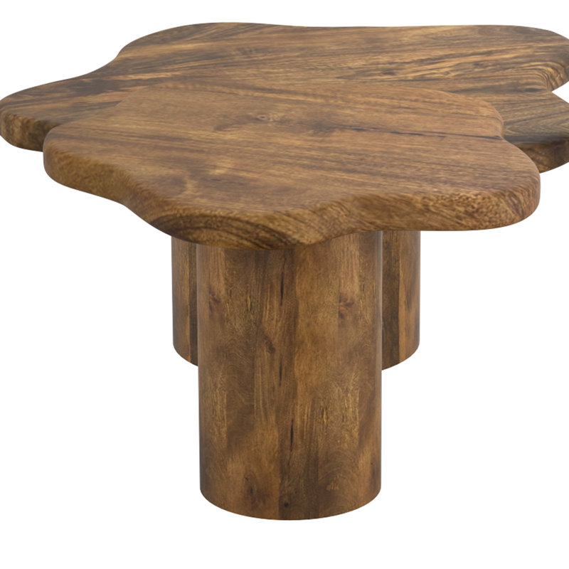 Damonee Solid Wood Single Coffee Table, 19" H x 27" L x 23.5" W, Walnut