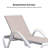 Sendi Patio Chaise Lounge Chair Set With Side Table for Pool Sunbathing Beach Deck Outdoor Lounger-542963046-589582707