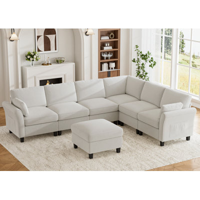 7pcs Compression Modular Storage Sectional Couch