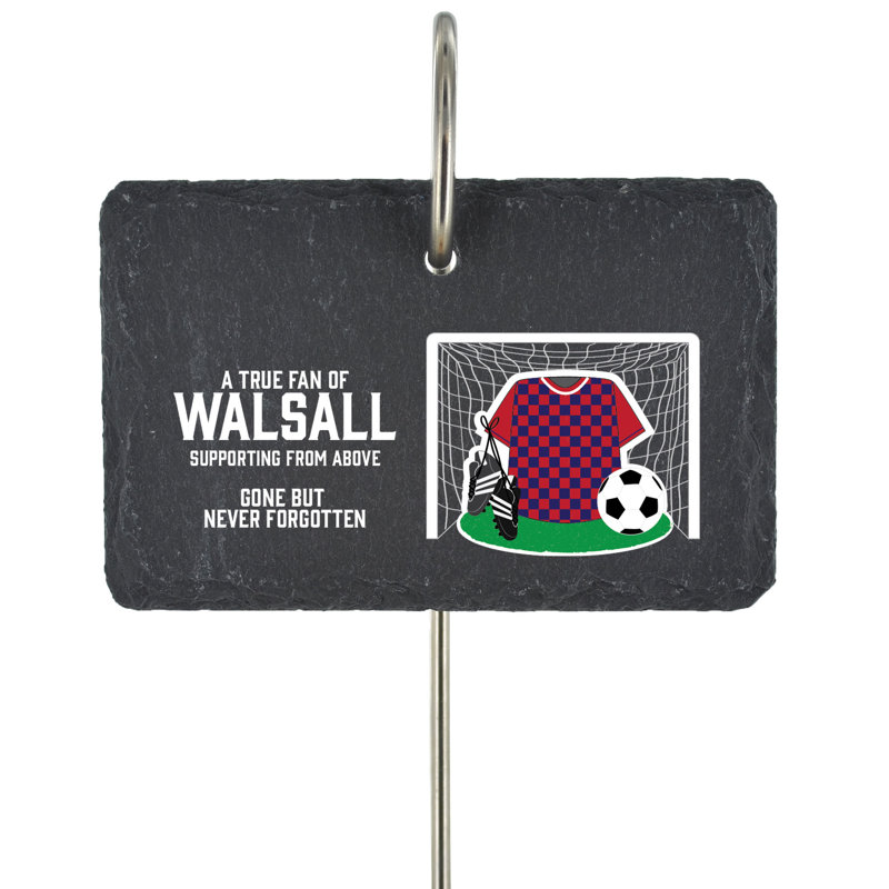 Borgwald Walsall Fan Football Slate Grave Marker Memorial Plaque