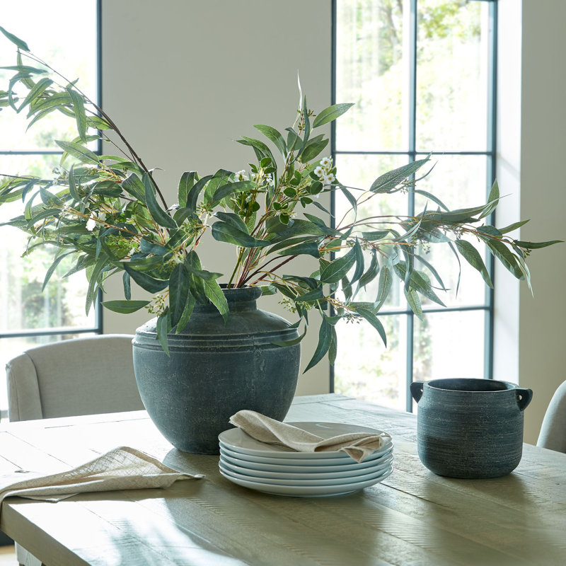 Catheline Handmade Ceramic Table Vase, Grey