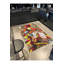 Tapis noir tissé à motif floral lavable Mosso-653234732
