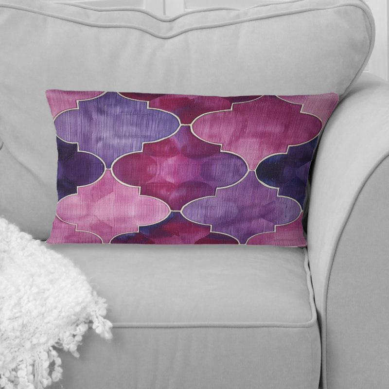 Coussin Magenta Quatrefoil Glam V - Transitional