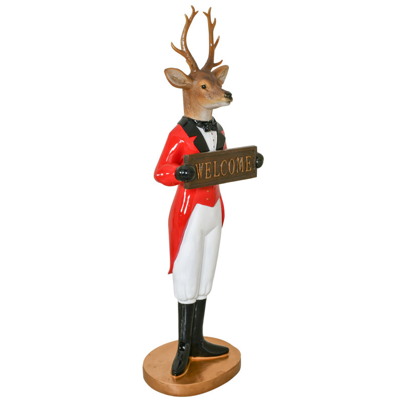 Statue de cerf signe de bienvenue