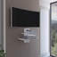 Floating Shelf, 2 Tier-Shelf Wall Unit With Cable Management