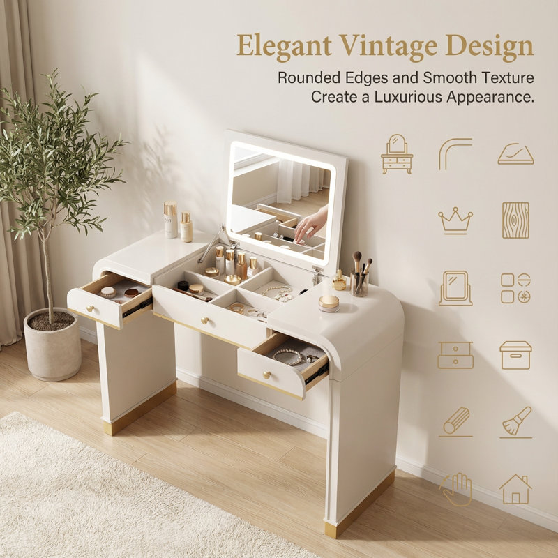 Bureau de coiffeuse Classic, Champagne
