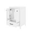 Meuble-lavabo 24 po avec lavabo, 1 tiroir et panneaux de rangement peu encombrants