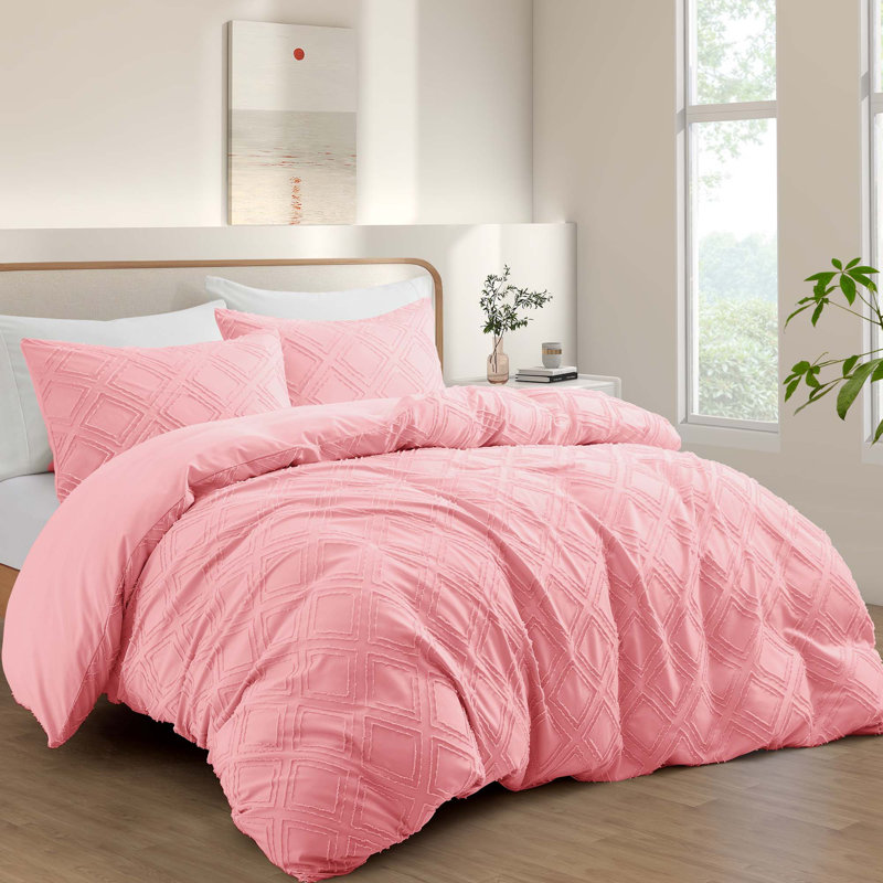 Ensemble de housse de couette réversible en microfibre blanche, Housse de couette grand + 2 taies d'oreiller stand
