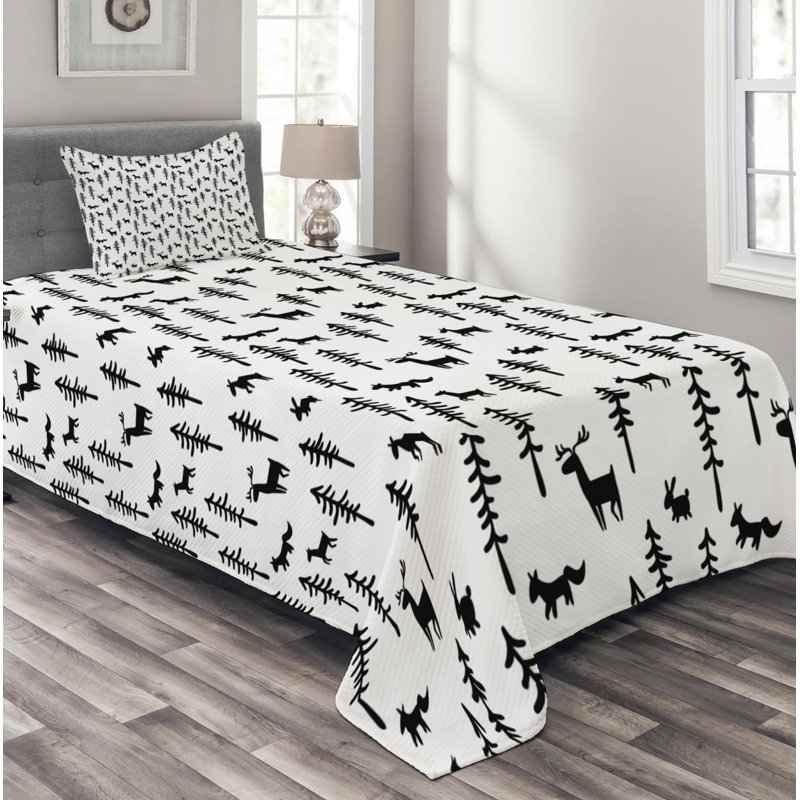 Rustic Polyester Coverlet, Twin Coverlet + 1 Sham