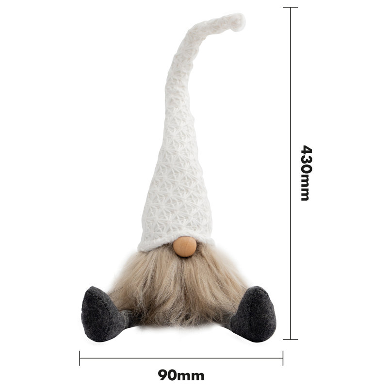 Tornillo Christmas Stuffed Holiday Accent, White