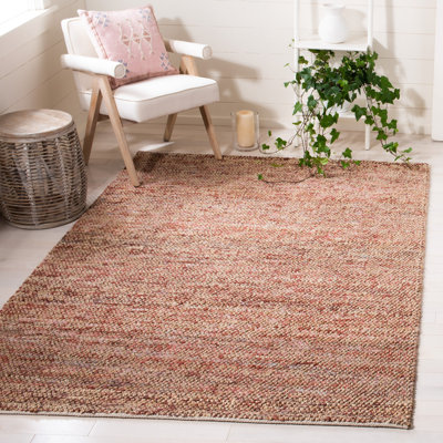 Ellmarie Hand Woven Jute/Wool Rug in Brown