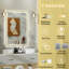 Cadre miroir de salle de bain à DEL avec deux haut-parleurs Bluetooth, avant et rétro-éclairé, antibuée, température de couleur 3 et lumière à intensité variable, étanche IP54, certifié FCC et ETL-1335960410-1335960411