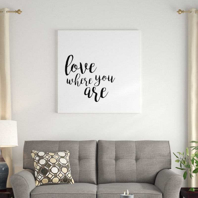 «Quotable V», art textuel sur toile, H 36 po x l 36 po