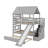 Twin Over Twin Bunk Bed With Trundle-456590455